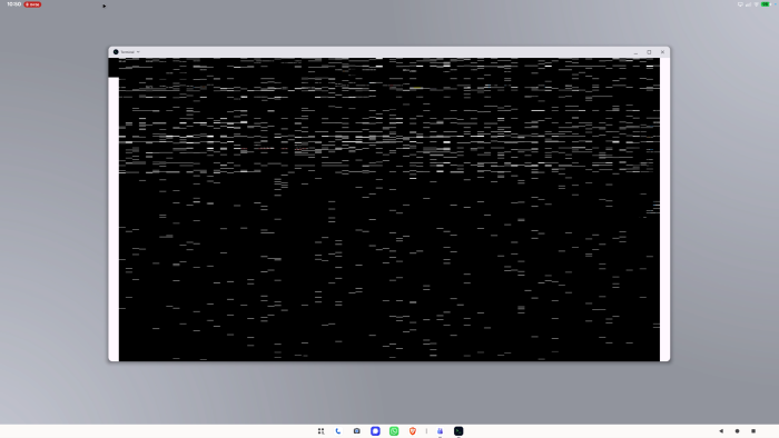 Beenden wir das Programm, stürzt bei uns allerdings das Terminal ab ...